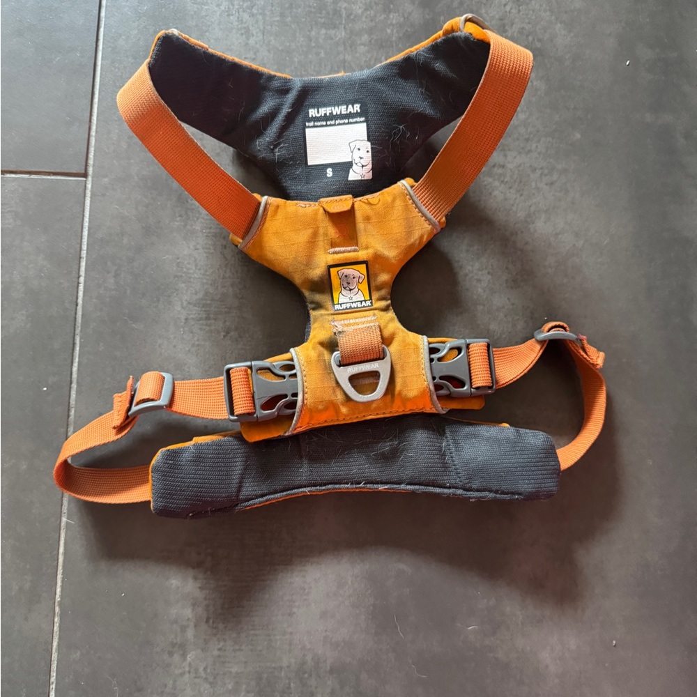 Small Ruffwear Orange Dog Harness